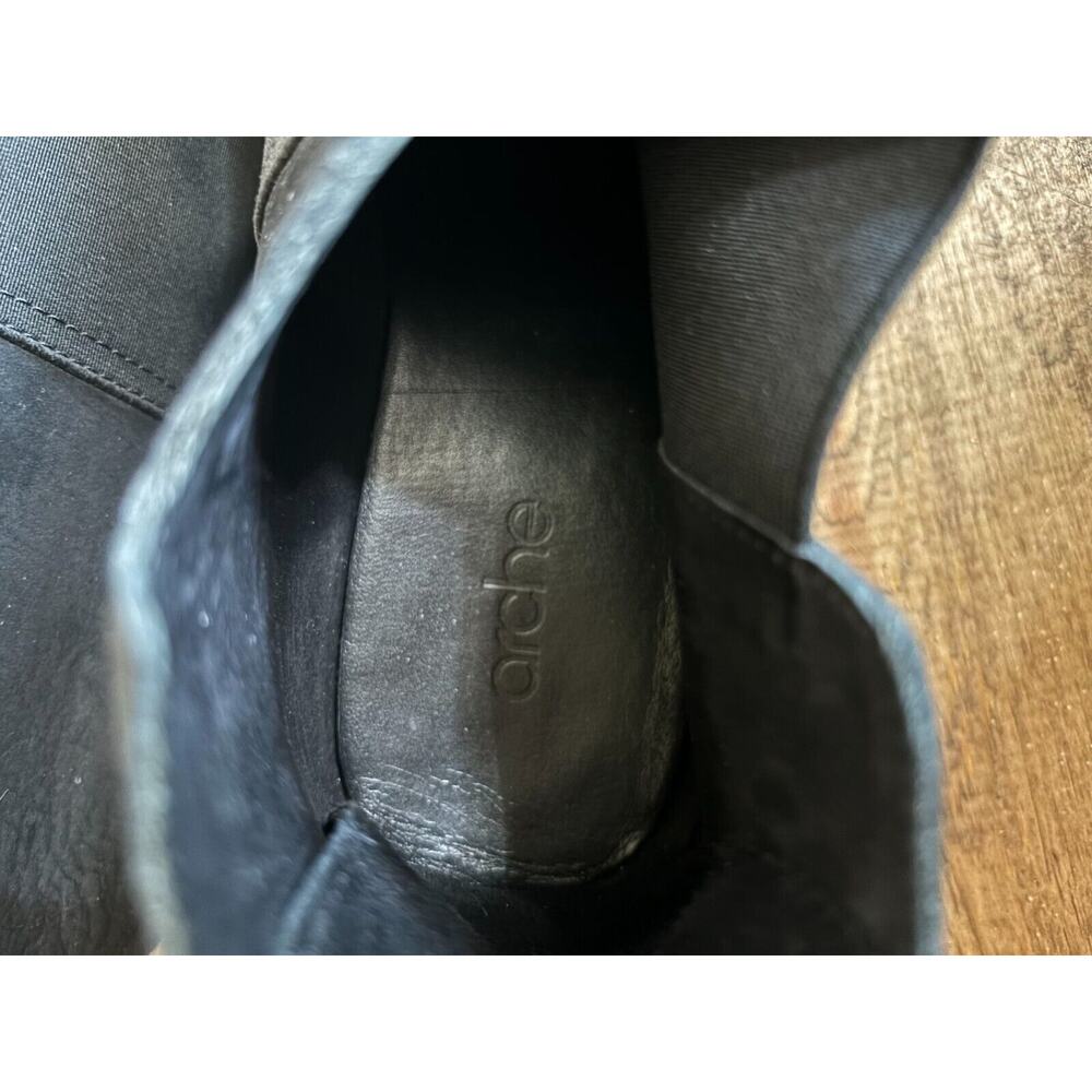 REDUCED! Arche Barzem Booties Womens 40 Black Leather Fabric Back Zip‎ Ankle - Picture 6 of 6